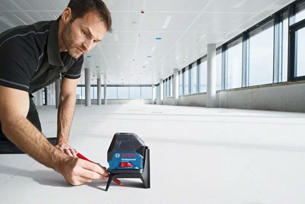 BOSCH GCL 2-15 przenoszenie punkty sufit podłoga linia laserowa