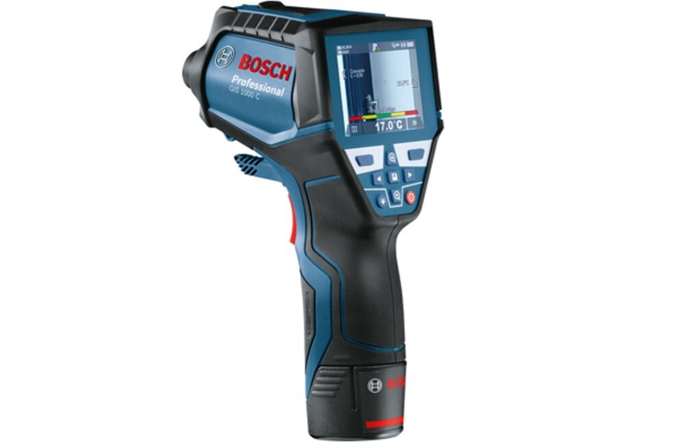 Termodetektor BOSCH GIS 1000C L Boxx Przeznaczony do pomiaru i dokumentacji temperatury oraz względnej wilgotności powietrza Bardzo precyzyjne narzędzie na podczerwień