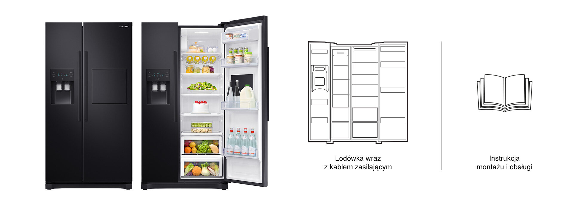 otwarta część chłodząca z produktami otwarta część chłodząca z produktami