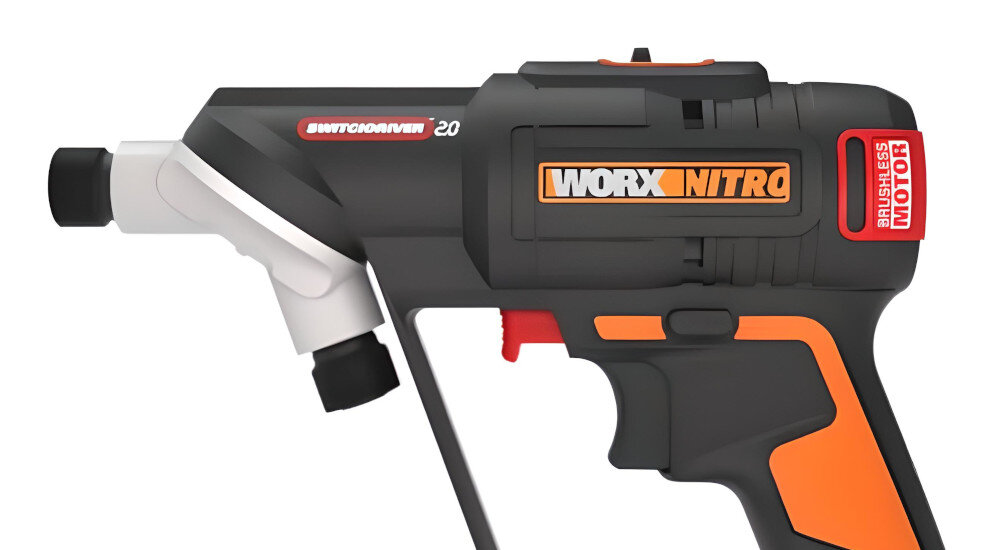 Wiertarko-wkrętarka WORX WX176.9 stosowania naprzemiennie wiertła i bitu podwójny uchwyt sześciokątny regulacja momentu obrotowego pokrętło przełącznik obrotów