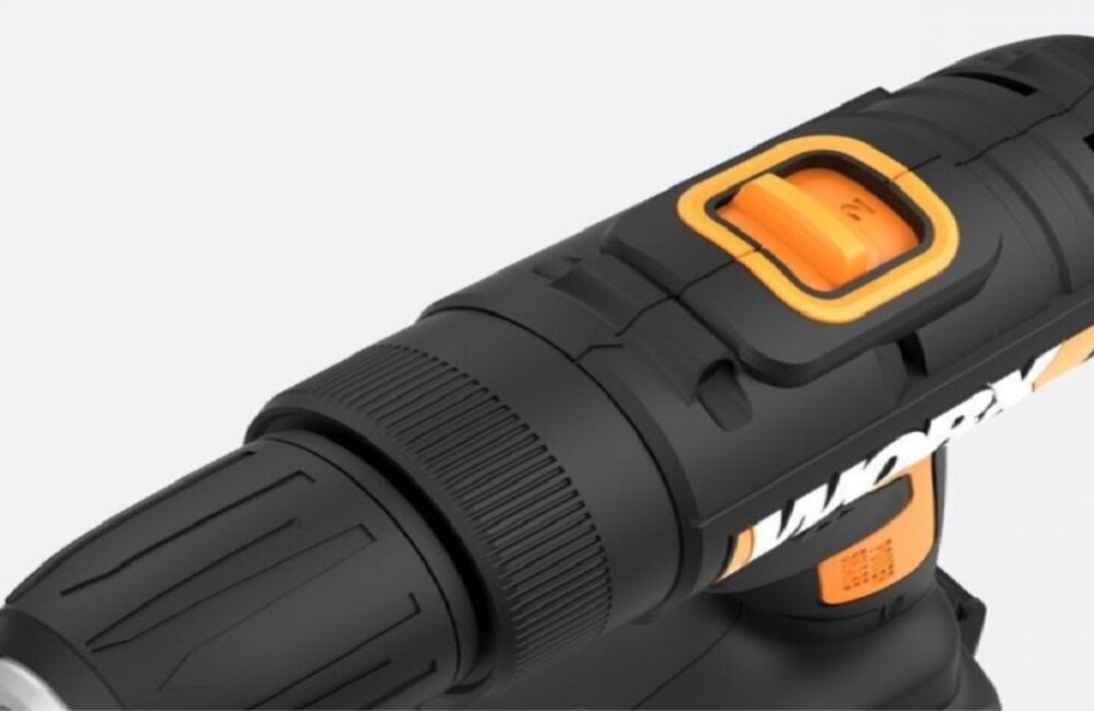 Wiertarko-wkrętarka WORX WX372 2-biegowa przekładnia pierwszy bieg praca w zakresie do 0 do 550 obr/min drugi od 0 do 1800 obr/min maksymalny moment obrotowy do 50 Nm