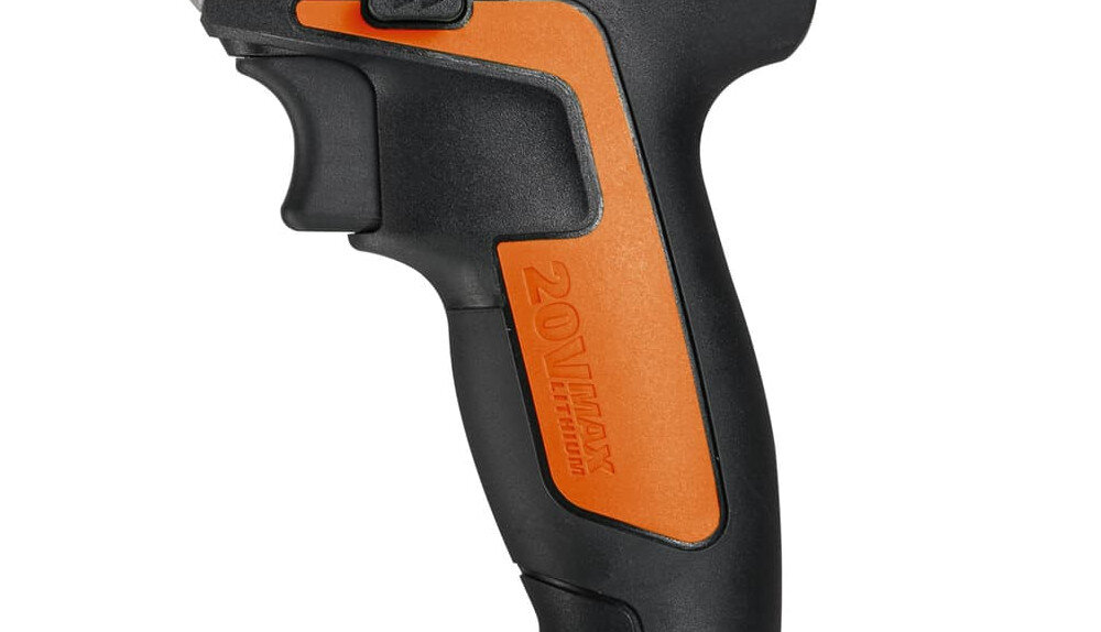 Wiertarko-wkrętarka WORX WX372 kompaktowe wymiary optymalne manewrowanie narzędziem ergonomiczna rękojeść antypoślizgowy materiał