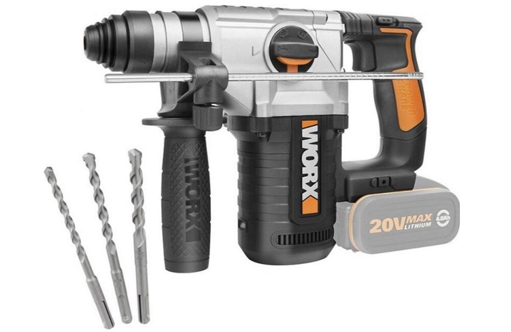 Młotowiertarka WORX WX392 9 Wygodne przechowywanie walizka wyposażenie
