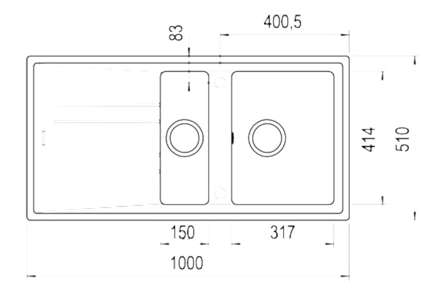 Zlewozmywak TEKA Stone 60 B-TG Bialy montaz
