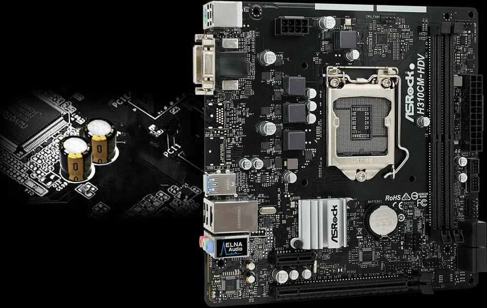 PŁYTA GŁÓWNA ASROCK H310CM-HDV - Fortmat micro ATX