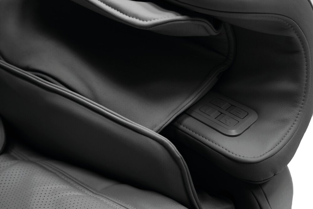 Fotel masujący SYNCA Kagra techniki masażu głowice powietrze czujniki panel sterujący masaż 4D zerowa grawitacja podnózek regulacja głośniki styl elegancja