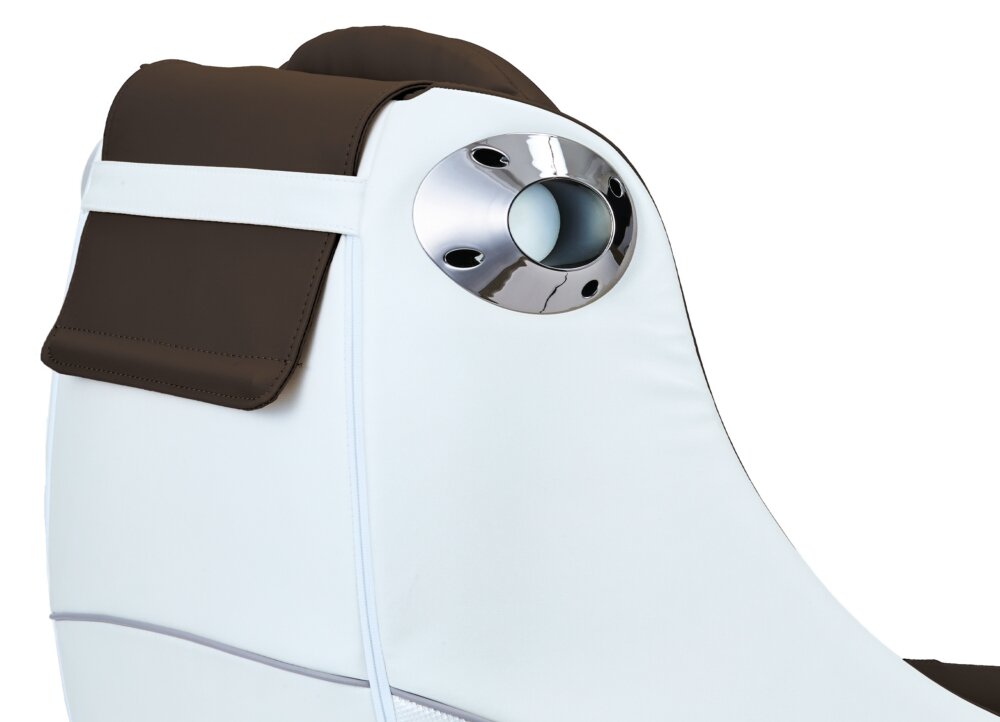 Fotel do masażu CirC techniki masażu głowice powietrze czujniki panel sterujący masaż 4D zerowa grawitacja podnózek regulacja głośniki styl elegancja