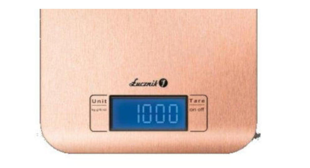 ŁUCZNIK-KS-509B waga wyświetlacz czytelny lcd funckja tara wskaźnik słaba bateria gram uncja funt proste wygodne korzystanie zasilanie baterie