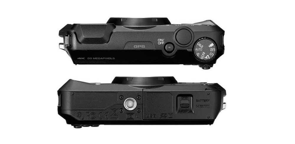 Aparat RICOH WG-6  Czarny widok góra dół