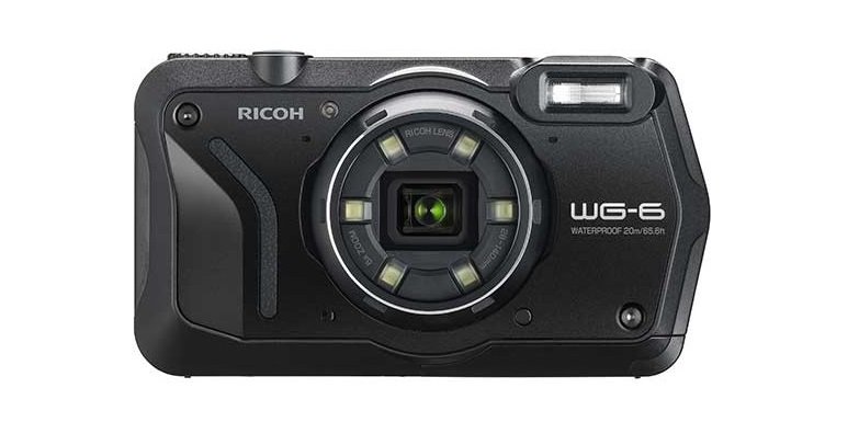 Aparat RICOH WG-6  Czarny widok ogólny front