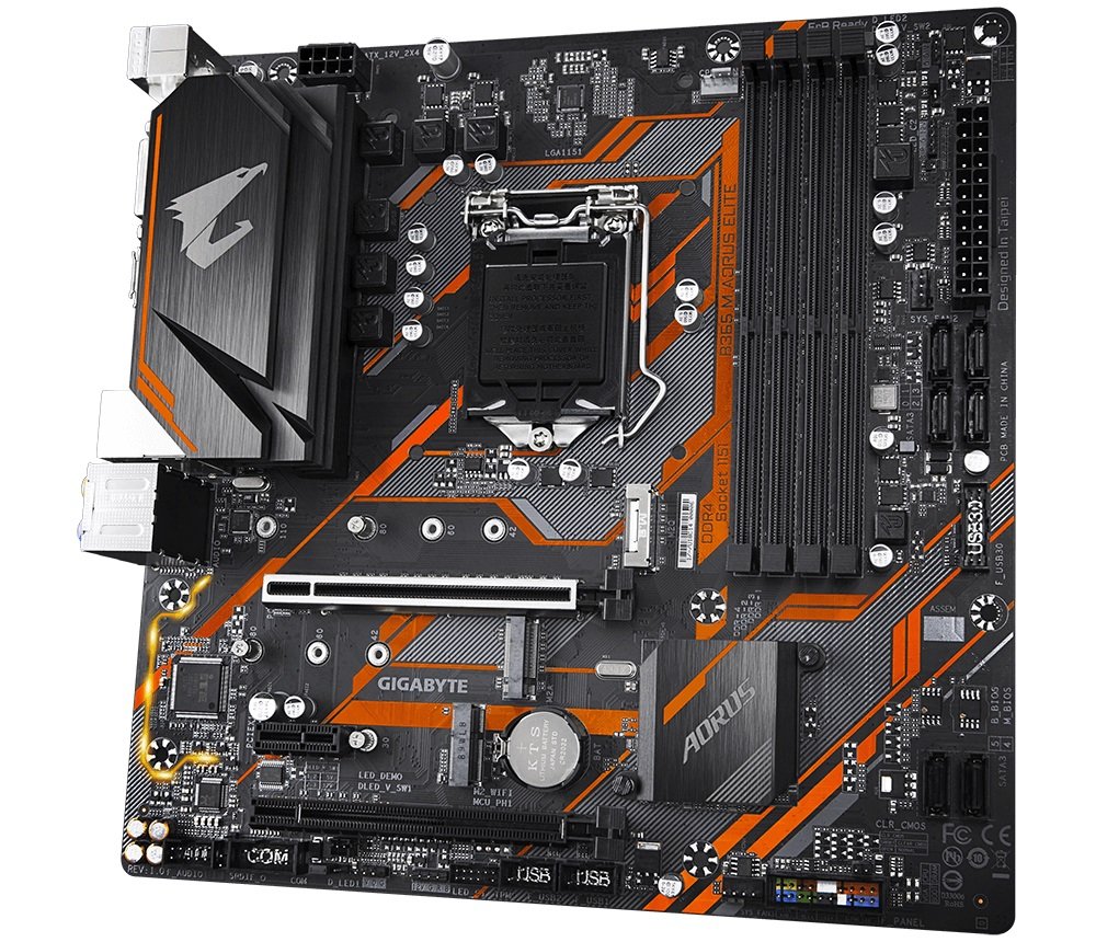 PŁYTA GŁÓWNA GIGABYTE B365M AORUS ELITE dzwięk RGB Fusion 2.0
