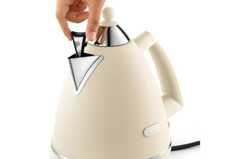 Czajnik DELONGHI Argento Flora KBX2016.BG wyjmowany filtr antywapienny
