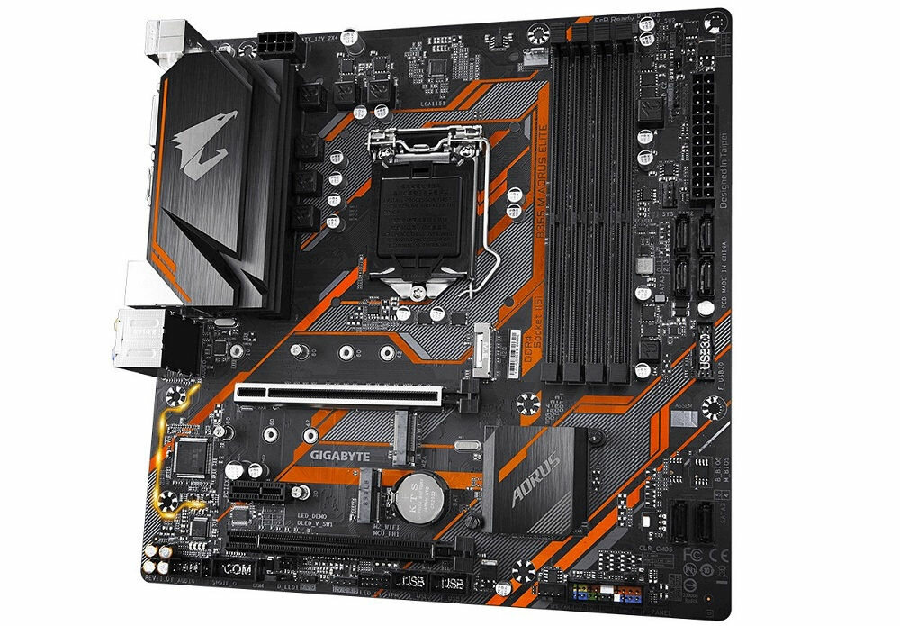 Płyta główna GIGABYTE B365 M Aorus Elite - czysty i klarowny dźwięk bez zakłóceń podświetlenie LED
