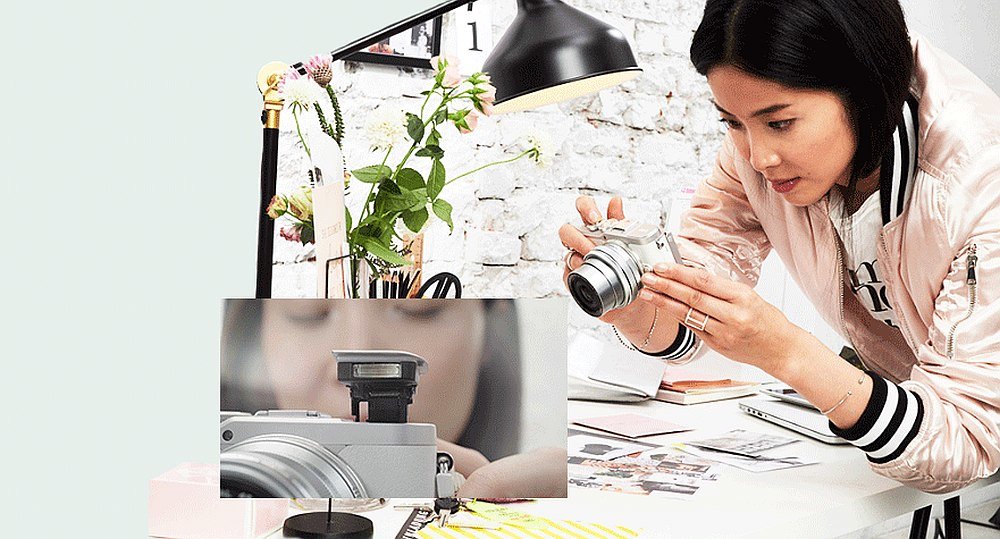 Aparat OLYMPUS E-PL9 lampa flash