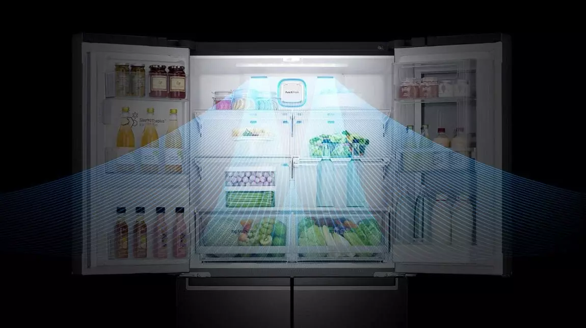 Lodowka LG GBB72MCUFN PureNfresh świezość wentylator system oczyszczania powietrza