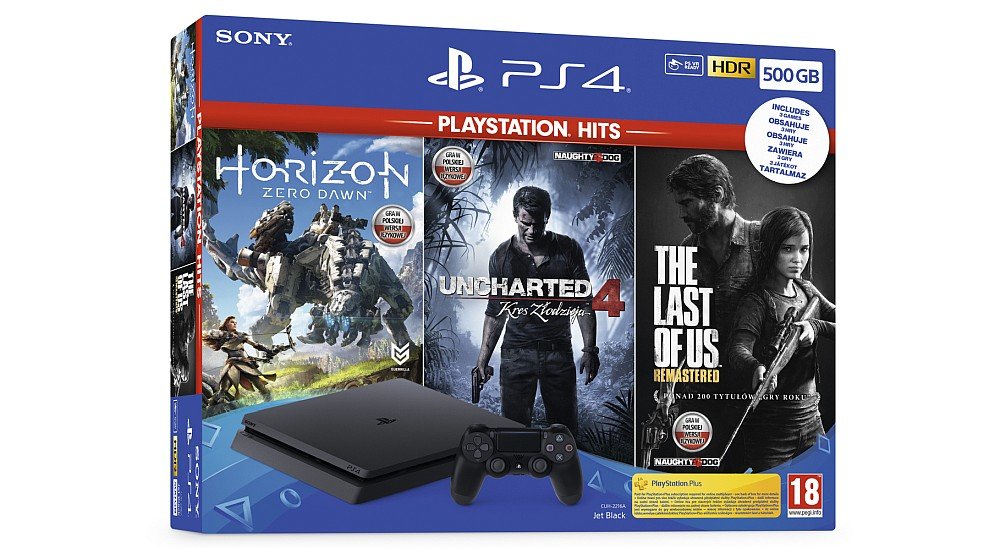 Konsola SONY PlayStation 4 Slim zestaw gra kontroler