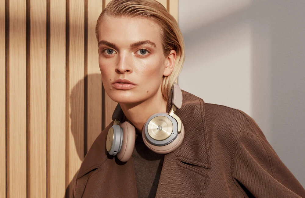 SŁUCHAWKI BLUETOOTH BANG&OLUFSEN BEOPLAY H9 NAUSZNE SZARO-ZŁOTE dźwięk pasmo przenoszenia membrany