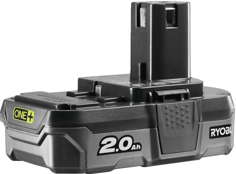 Akumulator RYOBI RB18L20 z materiału wysokiej jakości napięcie 18 V litowo-jonowy pojemność 2,0 Ah duża moc długi czas pracy trwałość