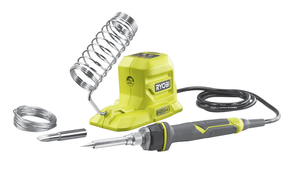 Lutownica RYOBI R18SOI-0 nieduże wygodne urządzenie do precyzyjnych prac bezprzewodowa konstrukcja waga 0,4 kg