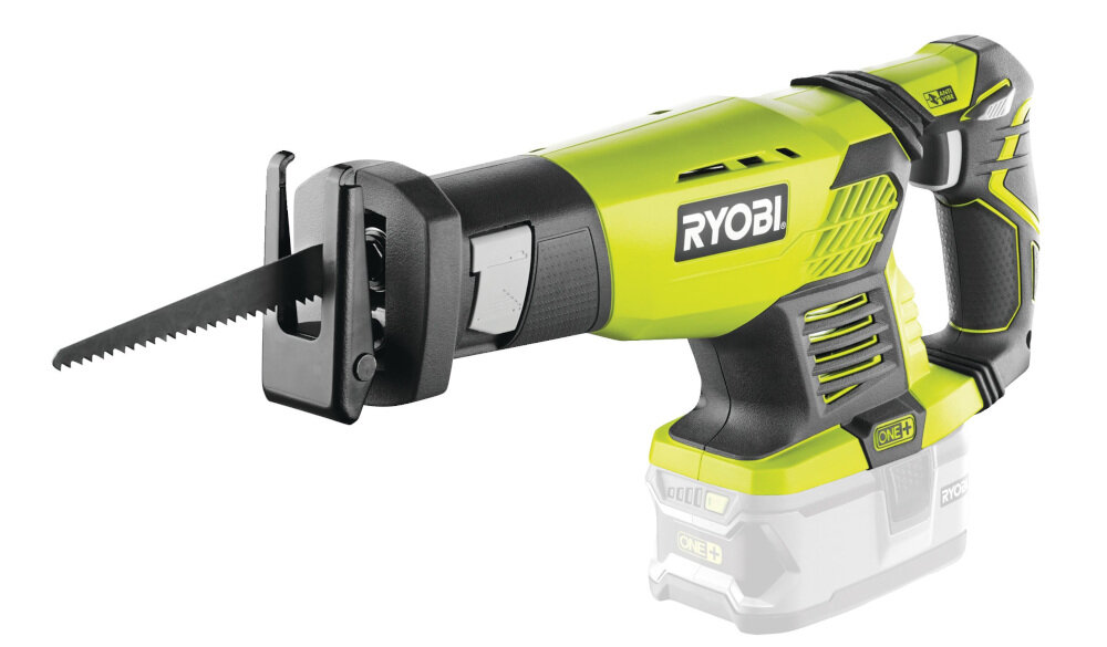 Piła szablasta RYOBI RRS1801M funkcjonalna akumulatorowa do cięcia drewna tworzyw sztucznych metalu poteżny akumulator 18 V brzeszczot specjalny uchwyt w zestawie brak akumulatora i ładowarki