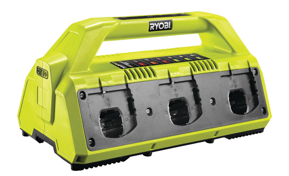 Ładowarka RYOBI ONE+ RC18627 czas ładowania baterii o pojemności 2,5 Ah trwa około godziny wskaśniki diodowe inteligentny system monitoringu analizuje napięcie i temperaturę maksymalna trwałość