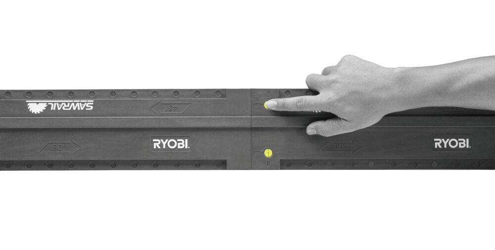 Prowadnica RYOBI RAK03SR szyna prowadząca równe cięcie precyzyjne prowadzenie 3 prowadnice długość od 408 mm do 1220 mm długości całkowitej