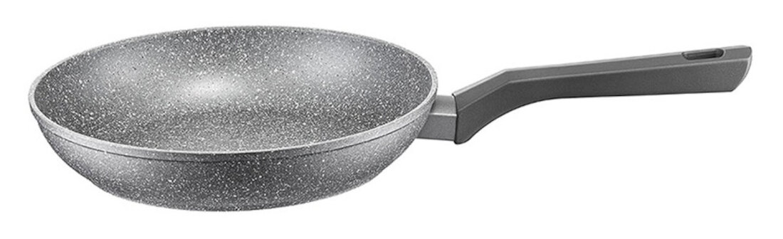 Patelnia AMBITION Silverstone 20 cm wysoka jakosc nieprzywierajaca powloka Qualum Basic Stone Edition raczki soft Touch