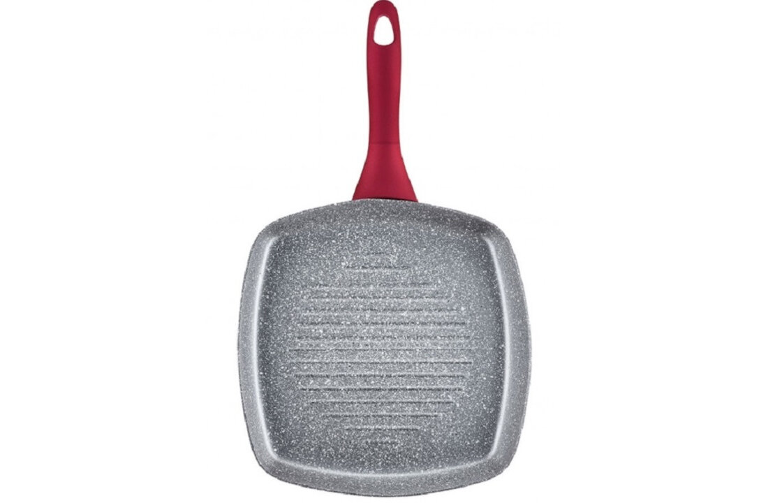 Patelnia AMBITION Jasper 26 cm wykonanie aluminium nieprzywierajaca powloka Qualum Basic Stone Edition