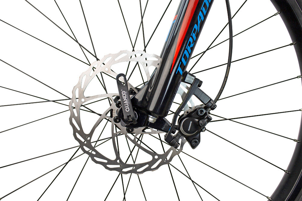 Rower elektryczny TORPADO Thor Maxdrive 27.5 M16 Niebiesko-pomarańczowy - hamulec v-brake aluminium