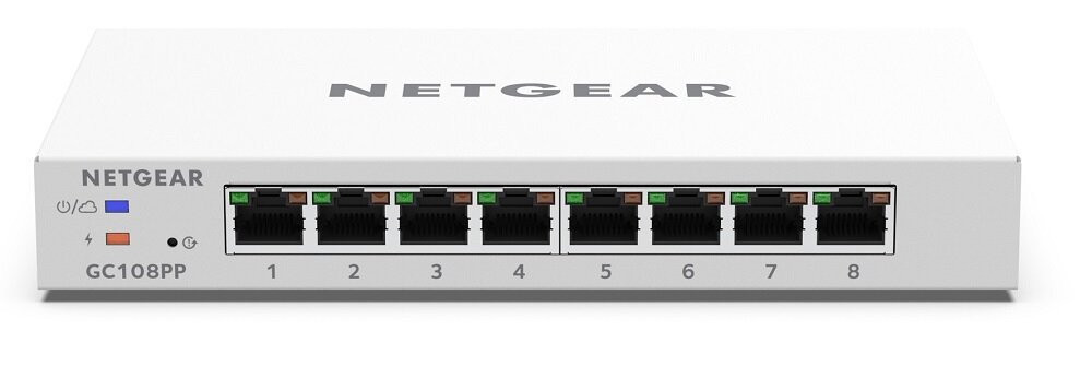 SWITCH NETGEAR GC108PP - idealny do małych sieci przełącznik zarządzalny 8 portów Gigabit Ethernet