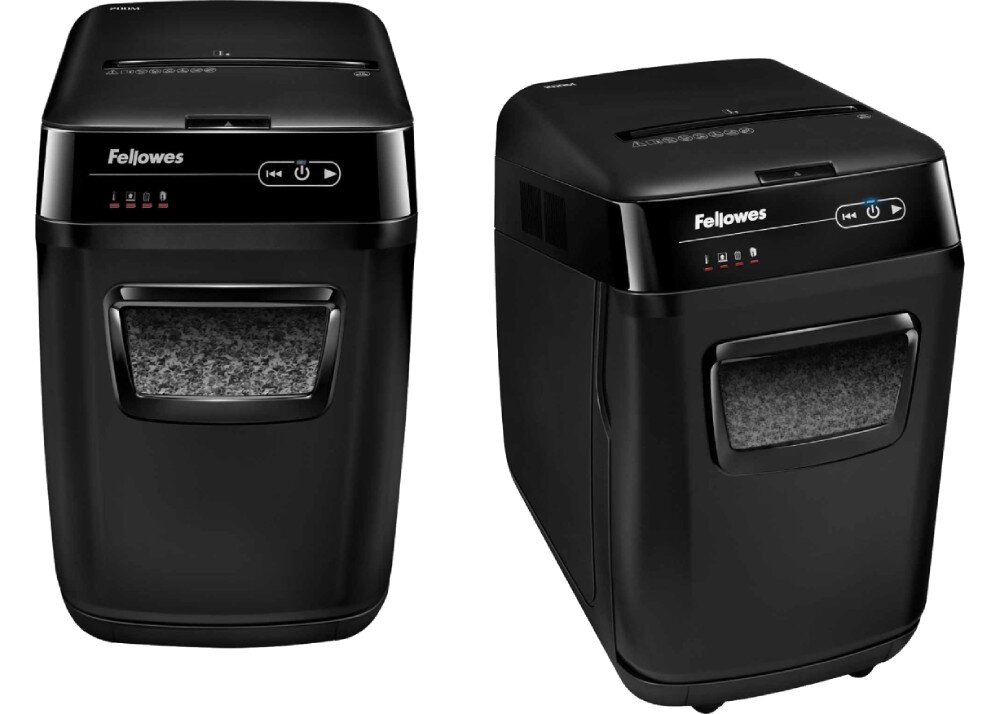 Niszczarka FELLOWES Automax 200M 32 L, P-5, Ścinki, Automatyczny Start/Stop, Funkcja cofania poziom bezpieczeństwo ścinki niszczenie kart