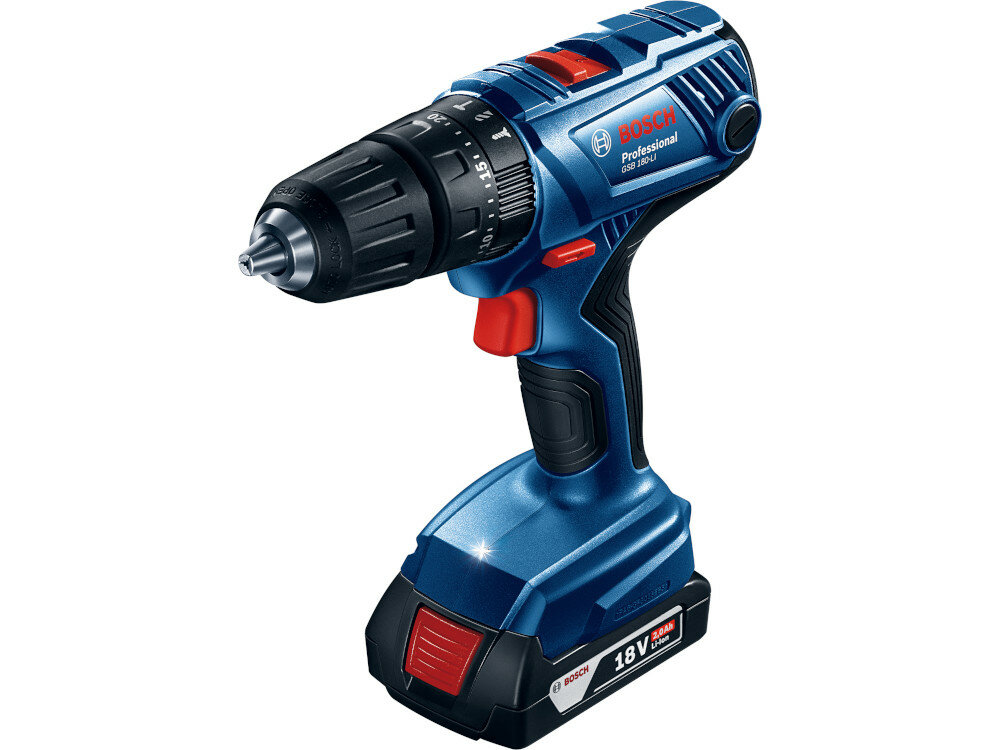 Wiertarko-wkrętarka Bosch 180 LI-Professional samozaciskowy uchwyt automatyczna blokada wrzeciona samomocujacy uchwyt technologia litowo-jonowa