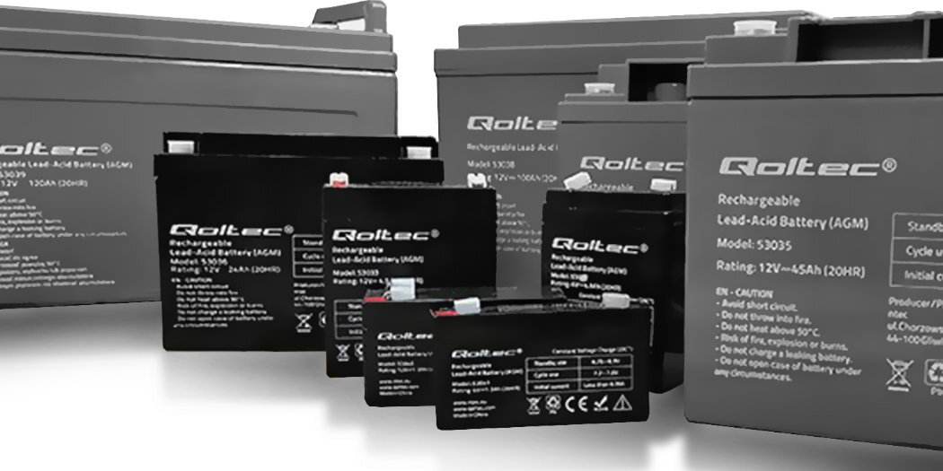 Akumulator QOLTEC 53046 17Ah 12V żywotność bateria wspomaganie waga wymiary przenośny
