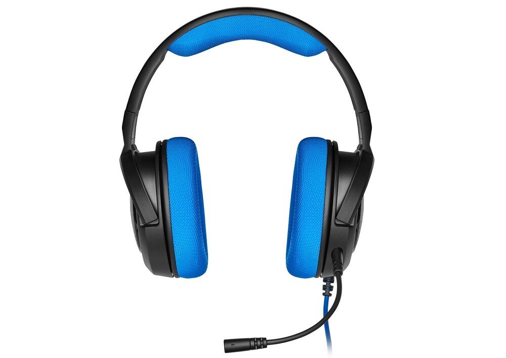 Słuchawki CORSAIR HS35 - wygląd ogólny miękkie poduszki regulowany pałąk