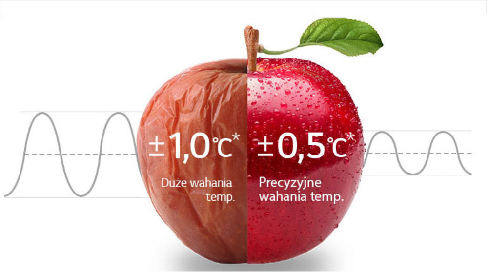 Lodówka LG GBF567PZCZB - Dłużej zachowaj świeżość jedzenia