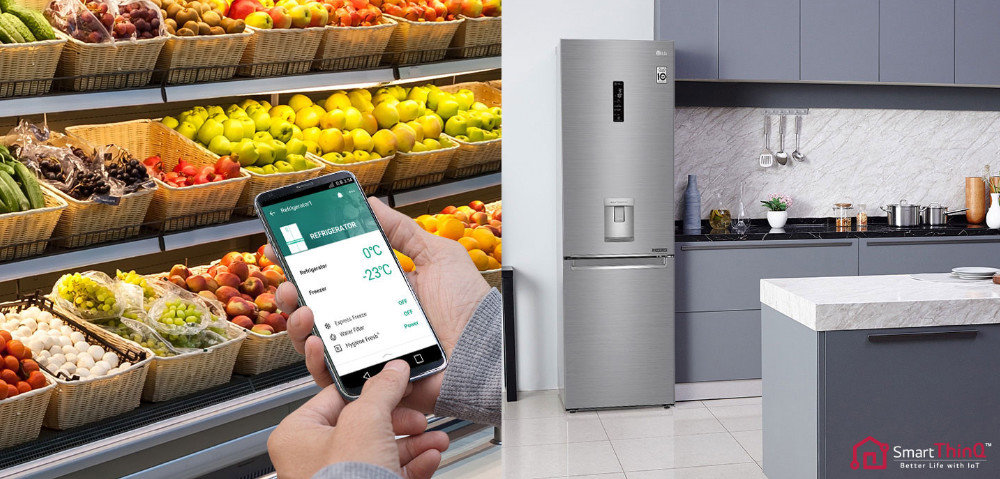 Lodówka LG GBF567PZCZB - Zdalnie zmieniaj ustawienia lodówki