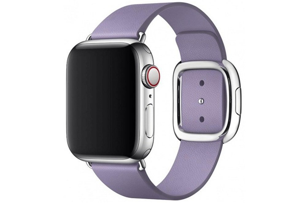 Pasek APPLE do Apple Watch 40mm Liliowy elegancki naturalna skóra luksusowy garbarnia