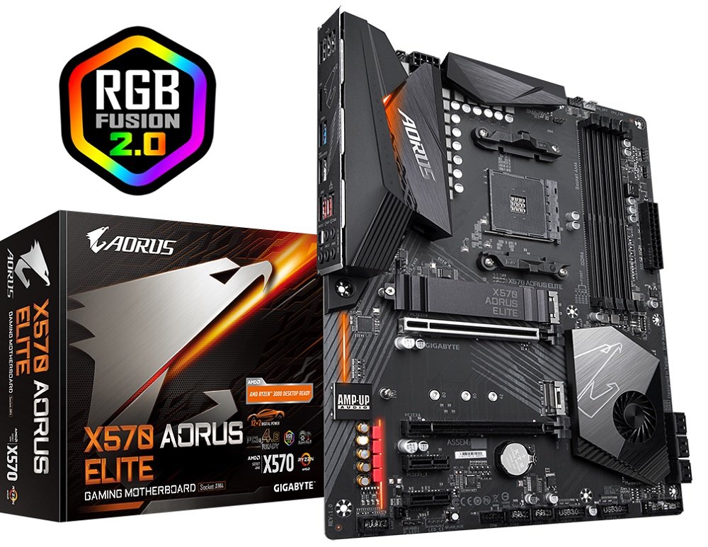 PŁYTA GŁOWNA GIGABYTE X570 AORUS ELITE komunikacja złącza PCI express 4.0