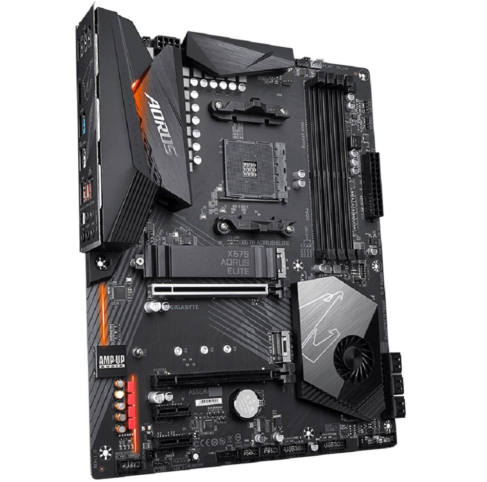 PŁYTA GŁOWNA GIGABYTE X570 AORUS ELITE podświetlenie synchronizacja efektów świetlnych