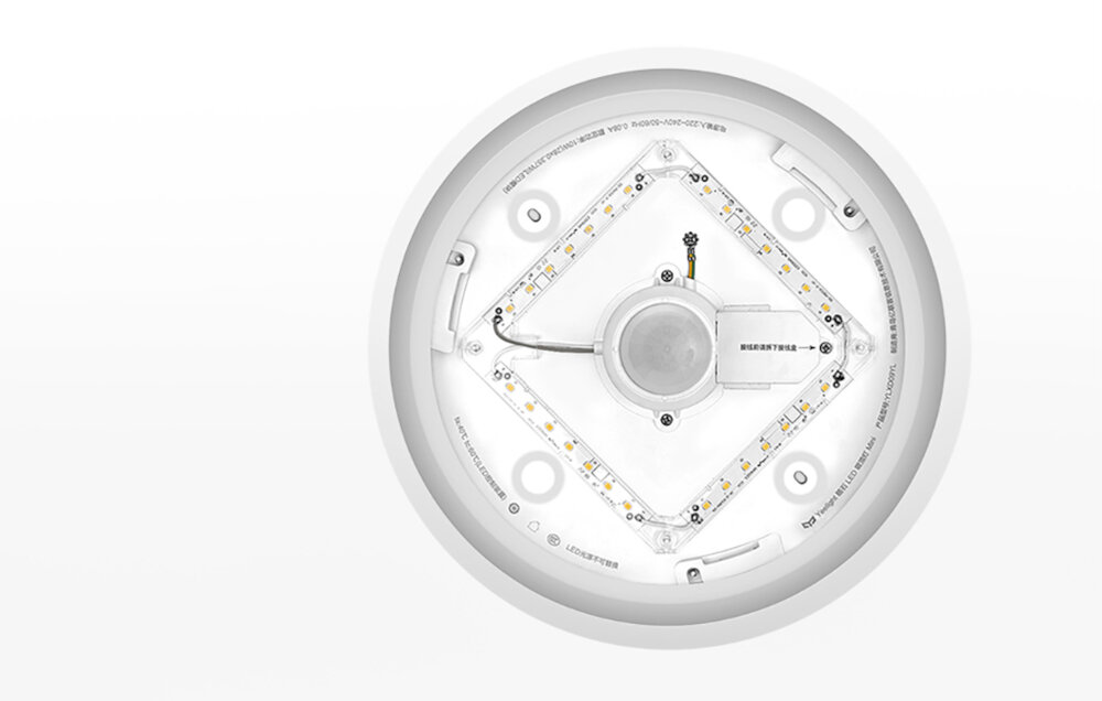 Plafon YEELIGHT YLXD09YL bezpieczna rama z mocnej stalowej płyty SPCC o grubości 0,8 mm
