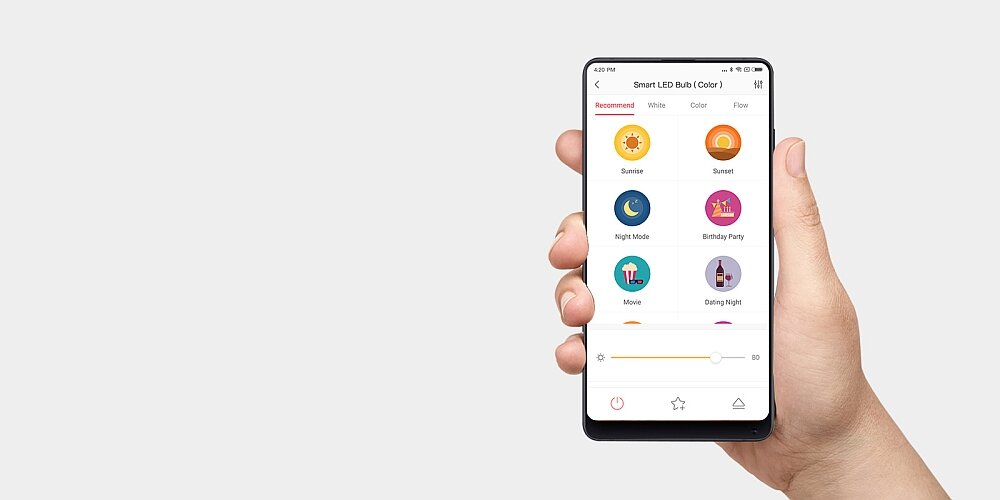 Żarówka Smart YEELIGHT YLDP06YL aplikacja smartfon