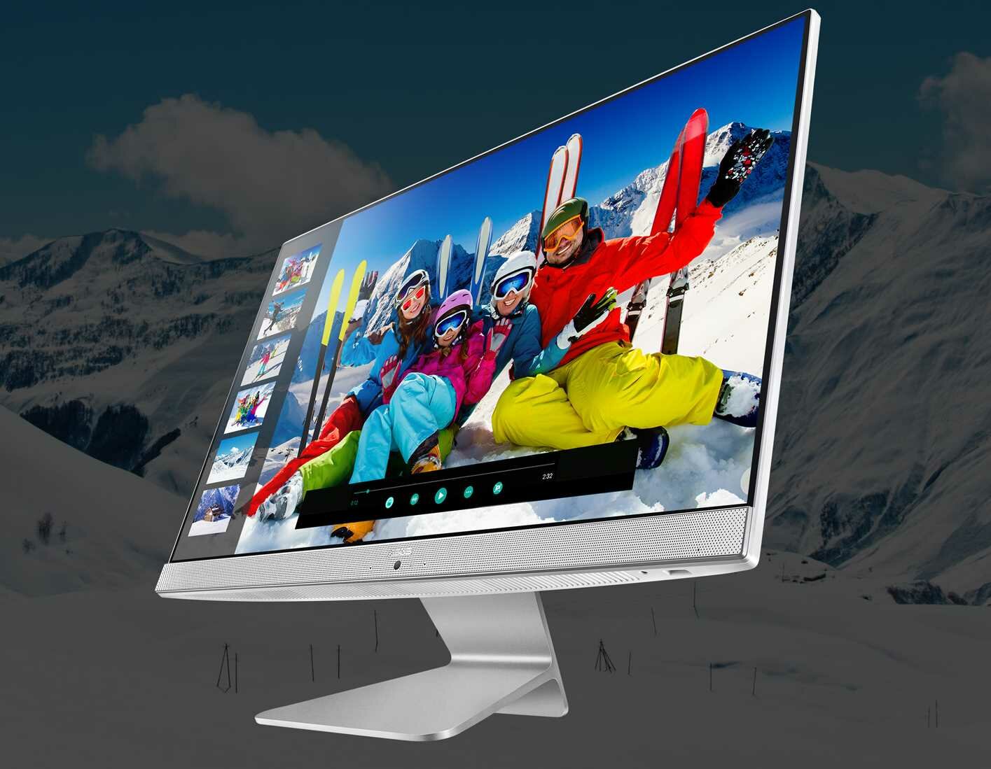 Komputer ASUS Vivo V241 srebrny - wbudowana kamera internetowa 