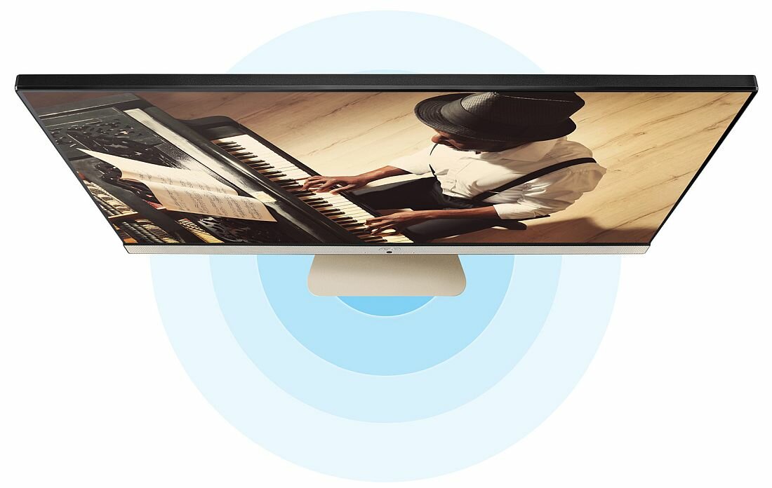 Komputer ASUS Vivo V241 srebrny - bass-reflex 