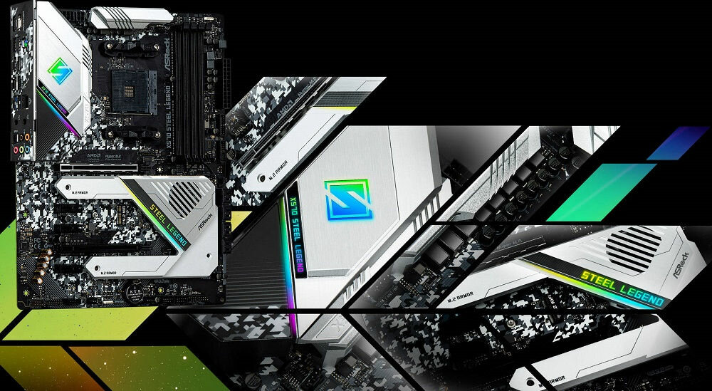 Płyta główna ASROCK X570 Steel Legend - wygląd ogólny opis