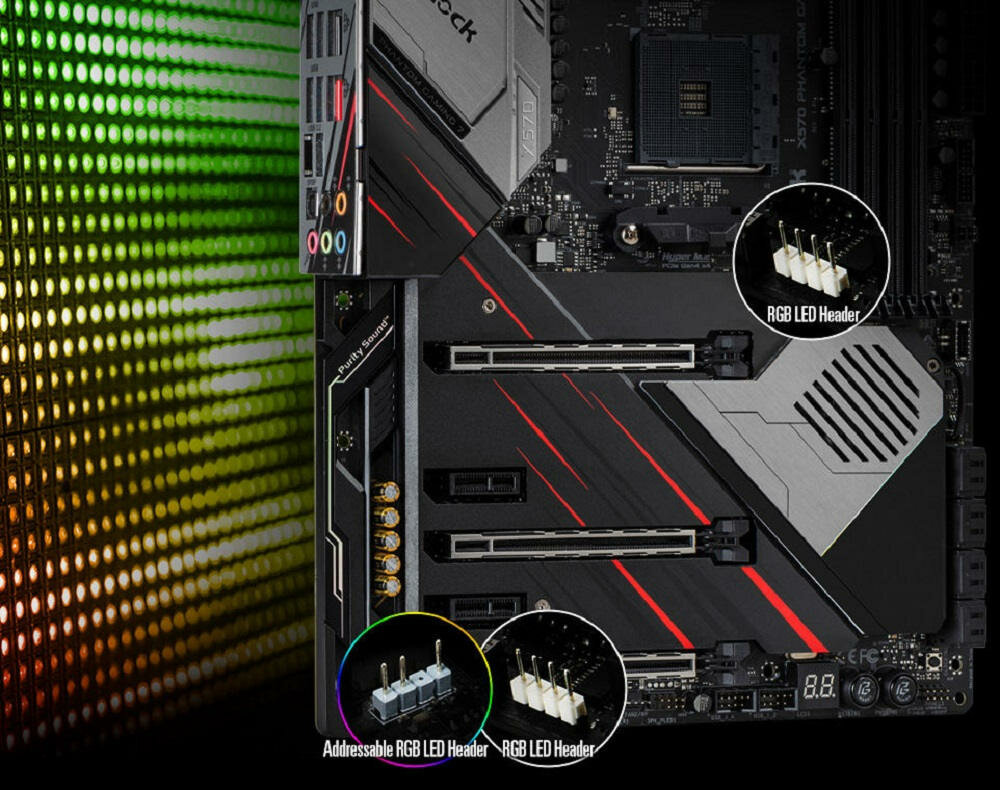 Płyta główna ASROCK X570 Phantom Gaming X - led RGB
