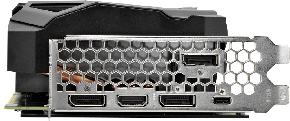 Karta graficzna PALIT GeForce RTX 2070 Super GameRock 8GB - dostępne złącza 3 porty Display Port HDMI praca na kilku monitorach