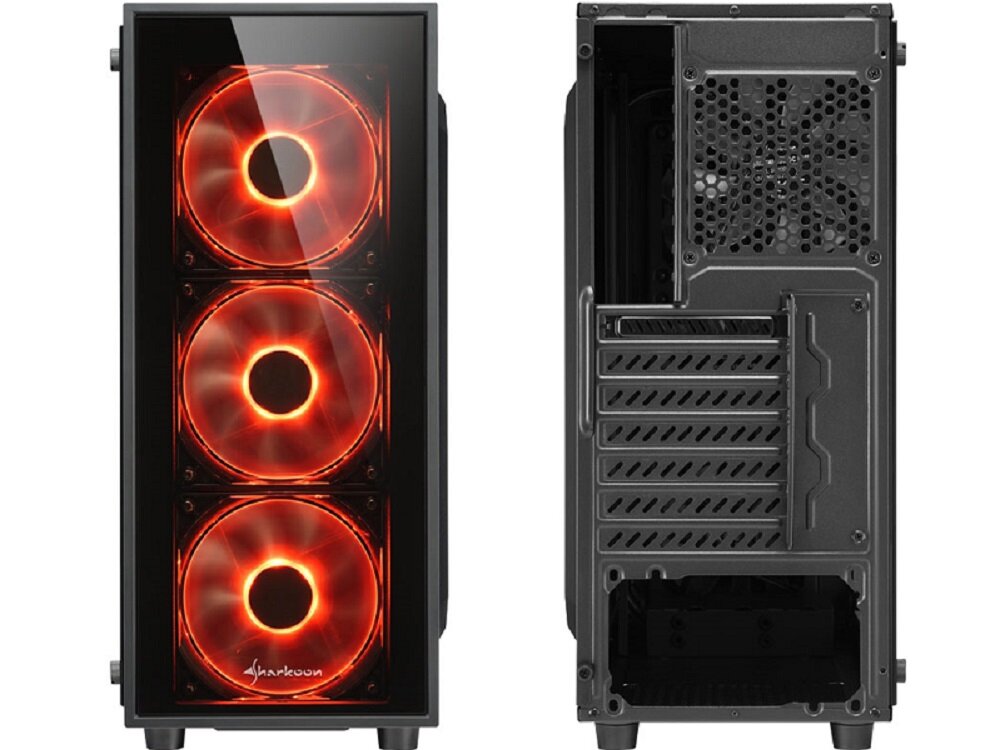Obudowa SHARKOON TG4 Czerwony - Skuteczne chłodzenie 