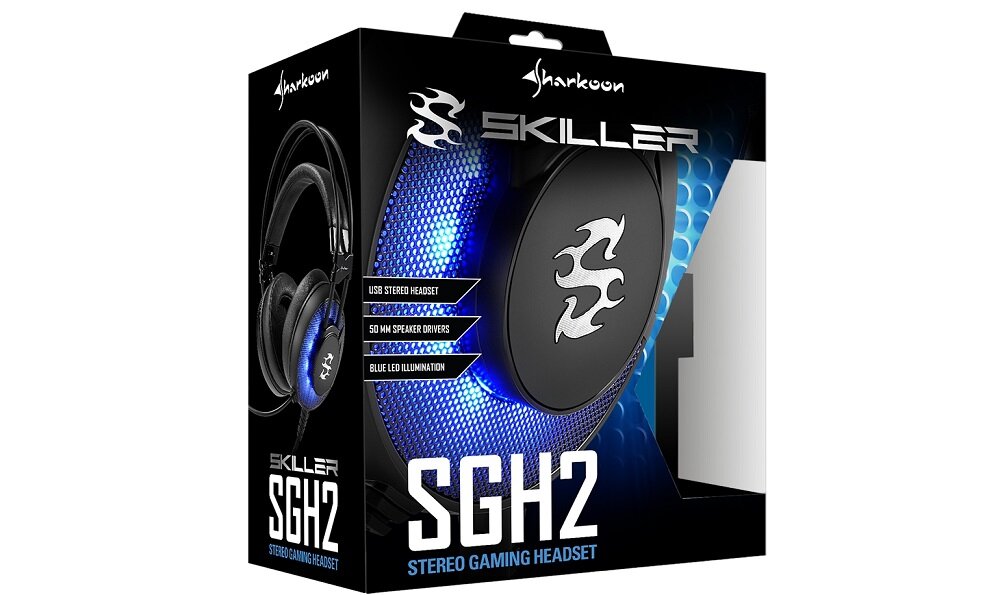 Słuchawki SHARKOON Skiller SGH2 - złącze USB długi przewód USB obsługa wielu platform