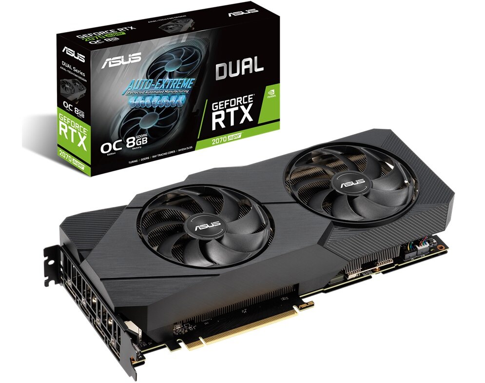 Karta graficzna ASUS GeForce RTX 2070 Super Evo OC 8GB - wygląd ogólny opakowanie Nvidia RTX G-sync Turing