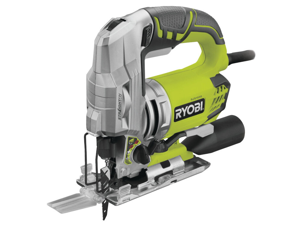 Wyrzynarka RYOBI RJS1050-K komfort duża moc szeroki zakres zastosowań trwała poręczna do użytku domowego w warsztacie do wycinania skomplikowanych kształtów w drewnie i stali